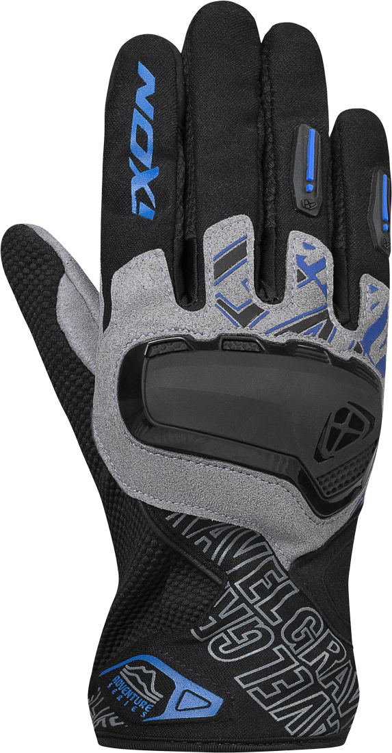 Ixon Guantes de Moto  Gravel Negro-Gris-Azul