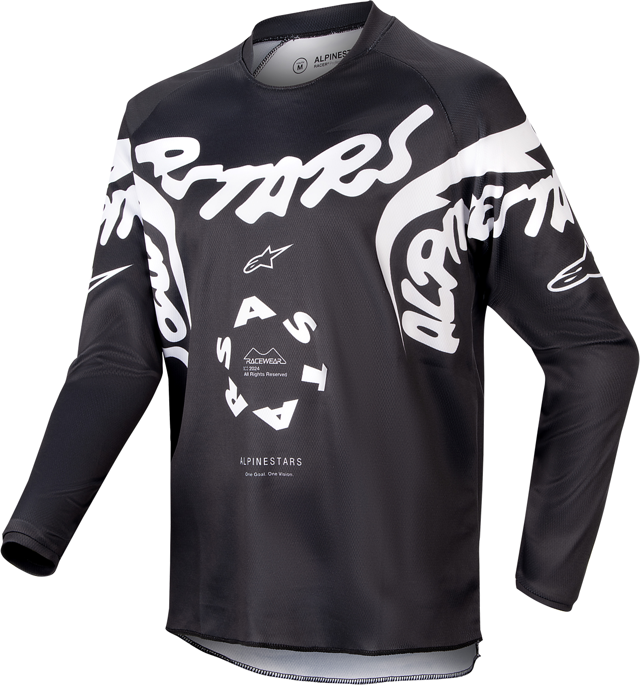 Alpinestars Camiseta de Cross Niño  Racer Hana Negro-Blanco