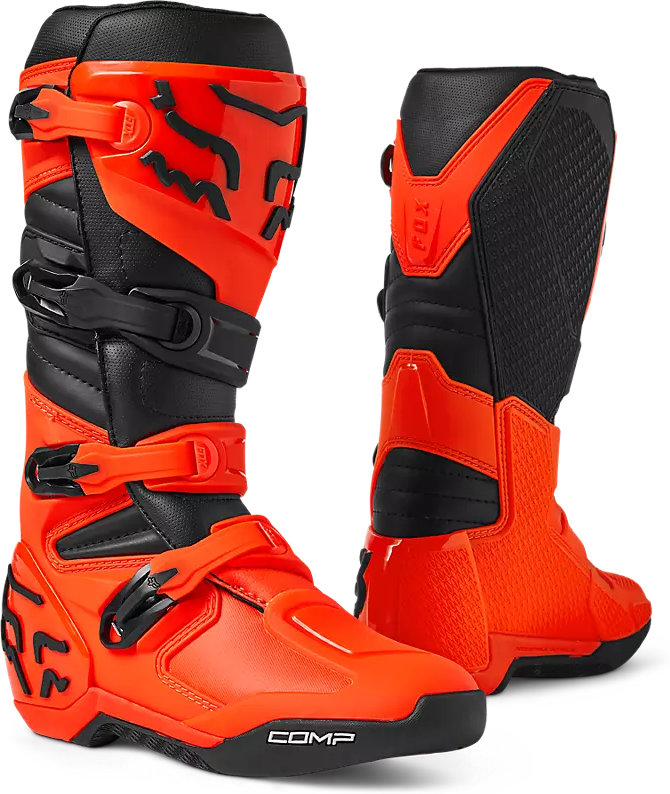 FOX Botas de Cross  Comp Naranja Fluo