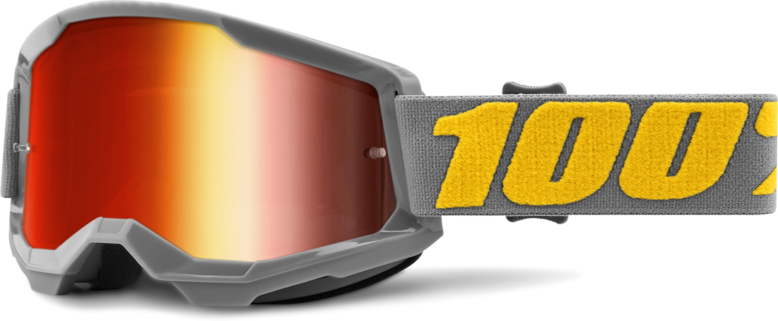 100% Gafas de Cross  Strata 2 Izipizi Gris-Amarillo