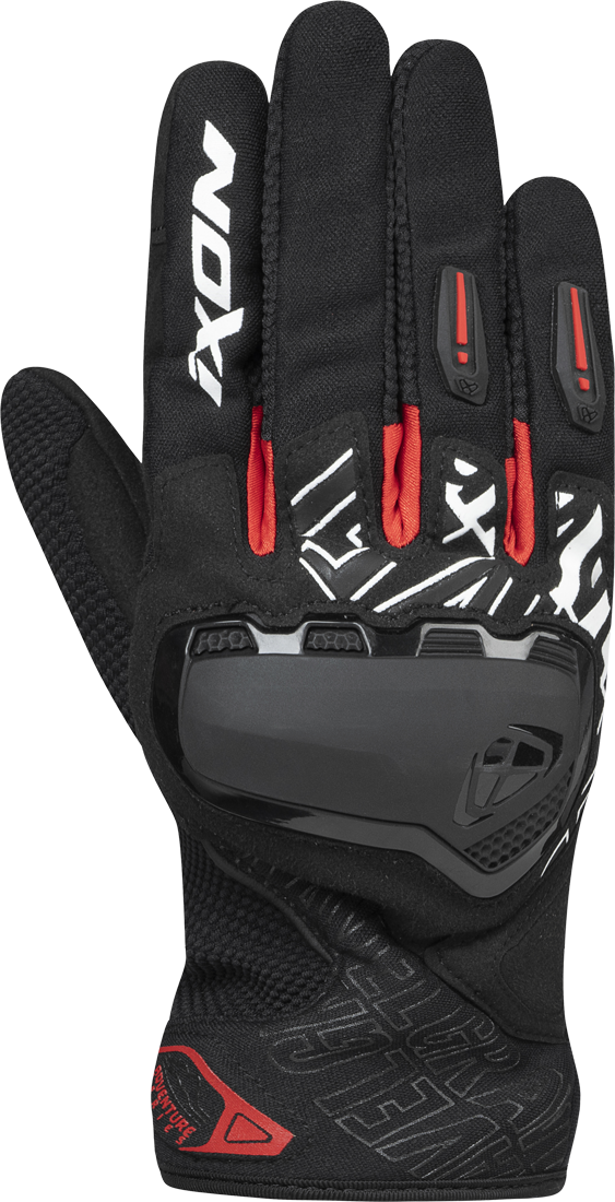 Ixon Guantes de Moto  Gravel Negro-Rojo