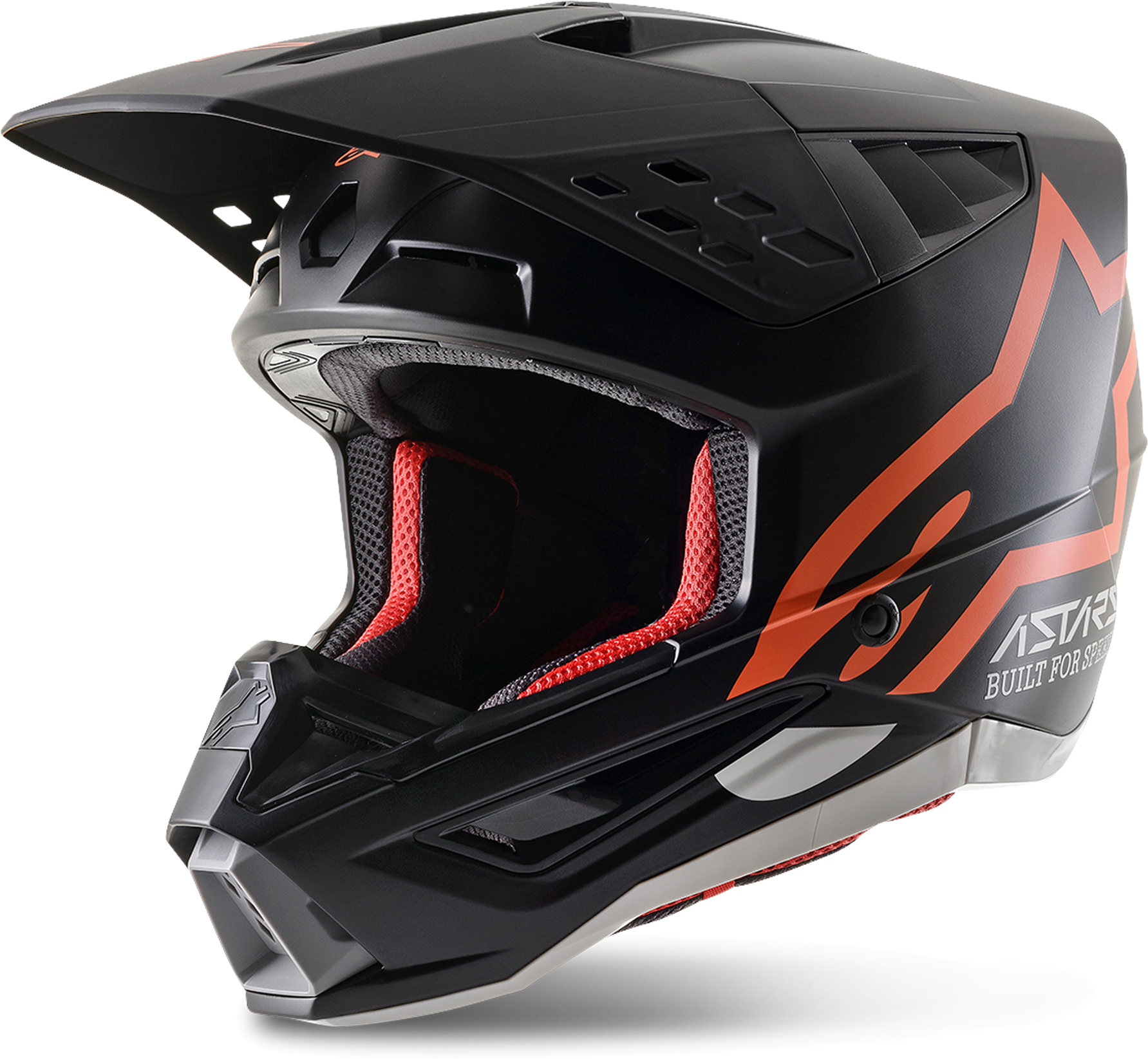 Alpinestars Casco de Cross  SM5 Compass Negro-Naranja