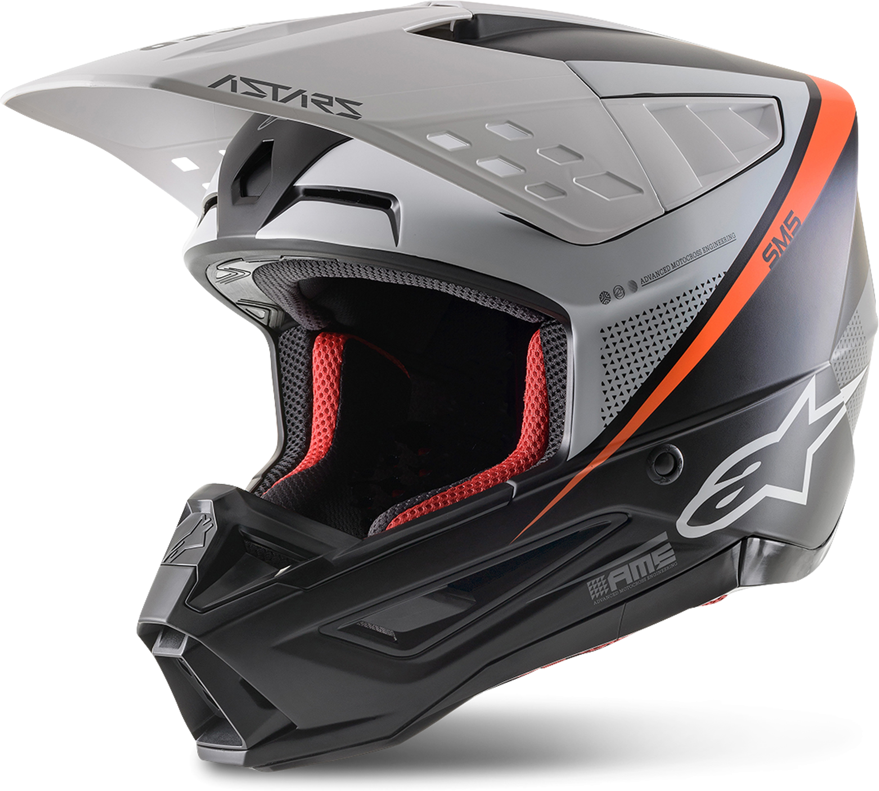 Alpinestars Casco de Cross  SM5 Rayon Gris-Negro