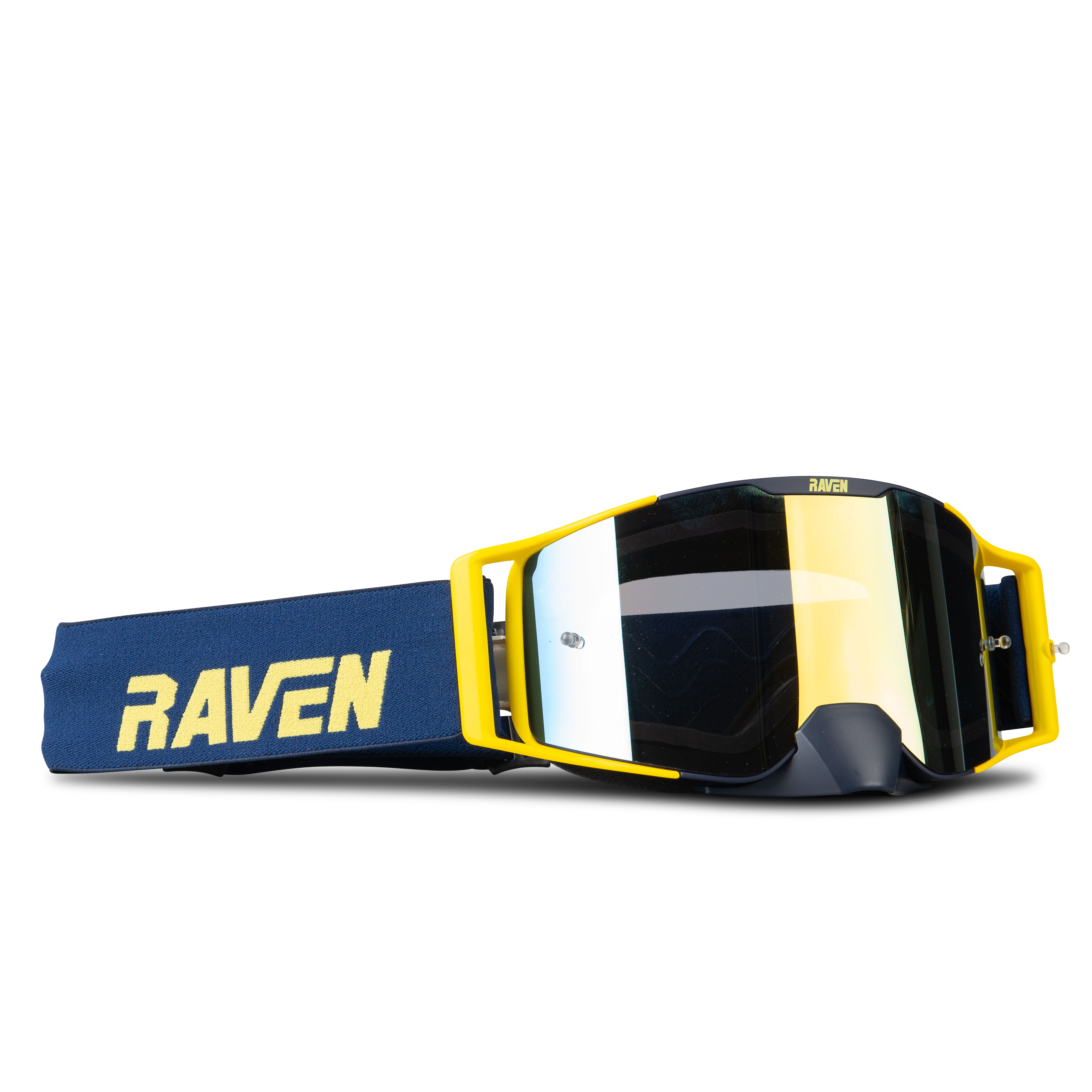 Raven Gafas de Cross  Halcon Revo Amarillo + Lente Transparente Amarillo-Azul