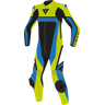 Dainese Gen-Z Perf. Mono de Cuero para Niño Amarillo Fluo-Azul Claro-Negro