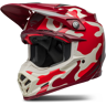 BELL Casco de Cross  Ps Moto-9S Flex Rojo-Plateado