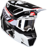 Leatt Casco de Cross con Gafas  Kit Moto 7.5 V24 Negro-Blanco