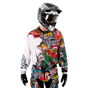 O'Neal Camiseta de Cross  Mayhem Crank Negra-Multi