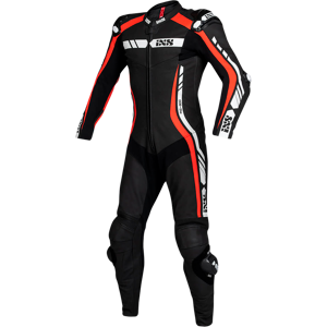 iXS Mono de cuero  RS-800 Negro-Rojo-Blanco