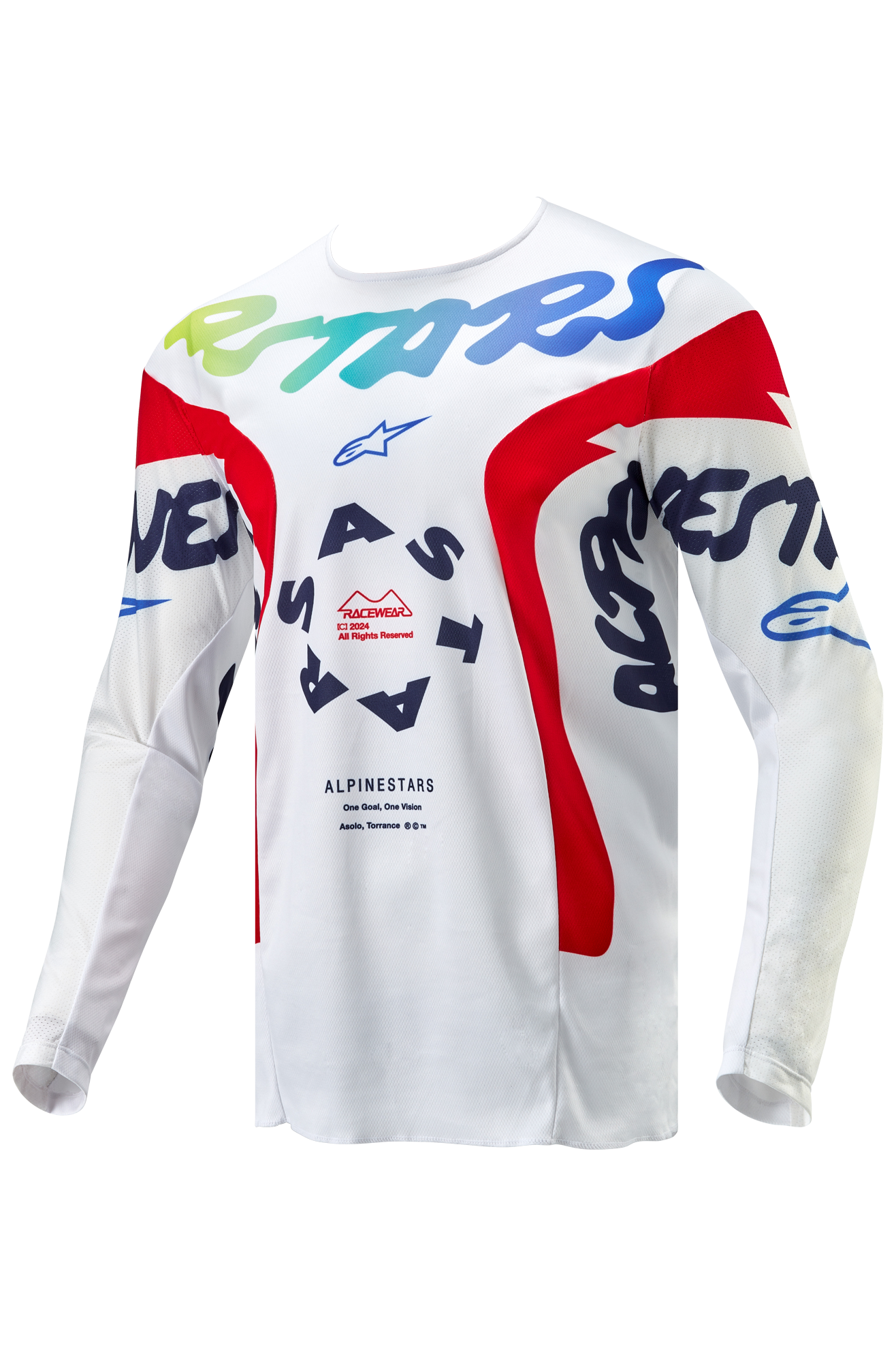 Alpinestars Camiseta de Cross  Racer Hana Blanco-Multicolor