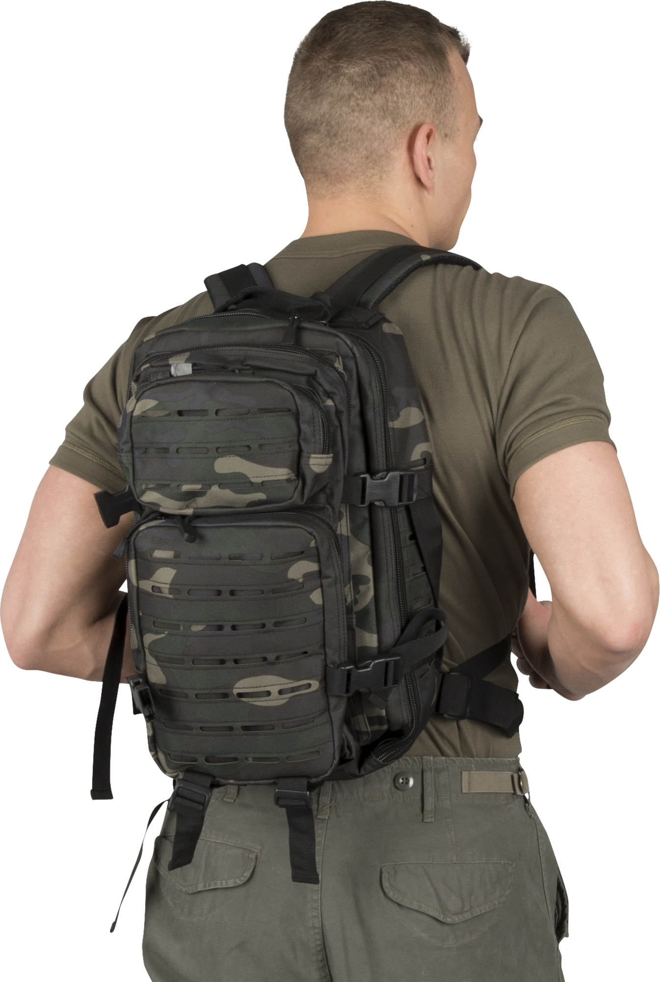 Brandit Mochila  US Cooper Lasercut Mediana Camuflaje oscuro 30L