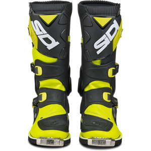 Sidi Botas de Cross  Flame Niño Negro-Amarillo Fluo