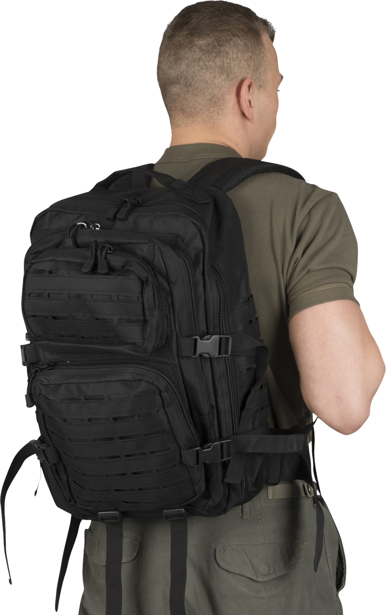 Brandit Mochila  US Cooper Lasercut Grande Negra Brandit Mochila  US Cooper Lasercut Grande Negra