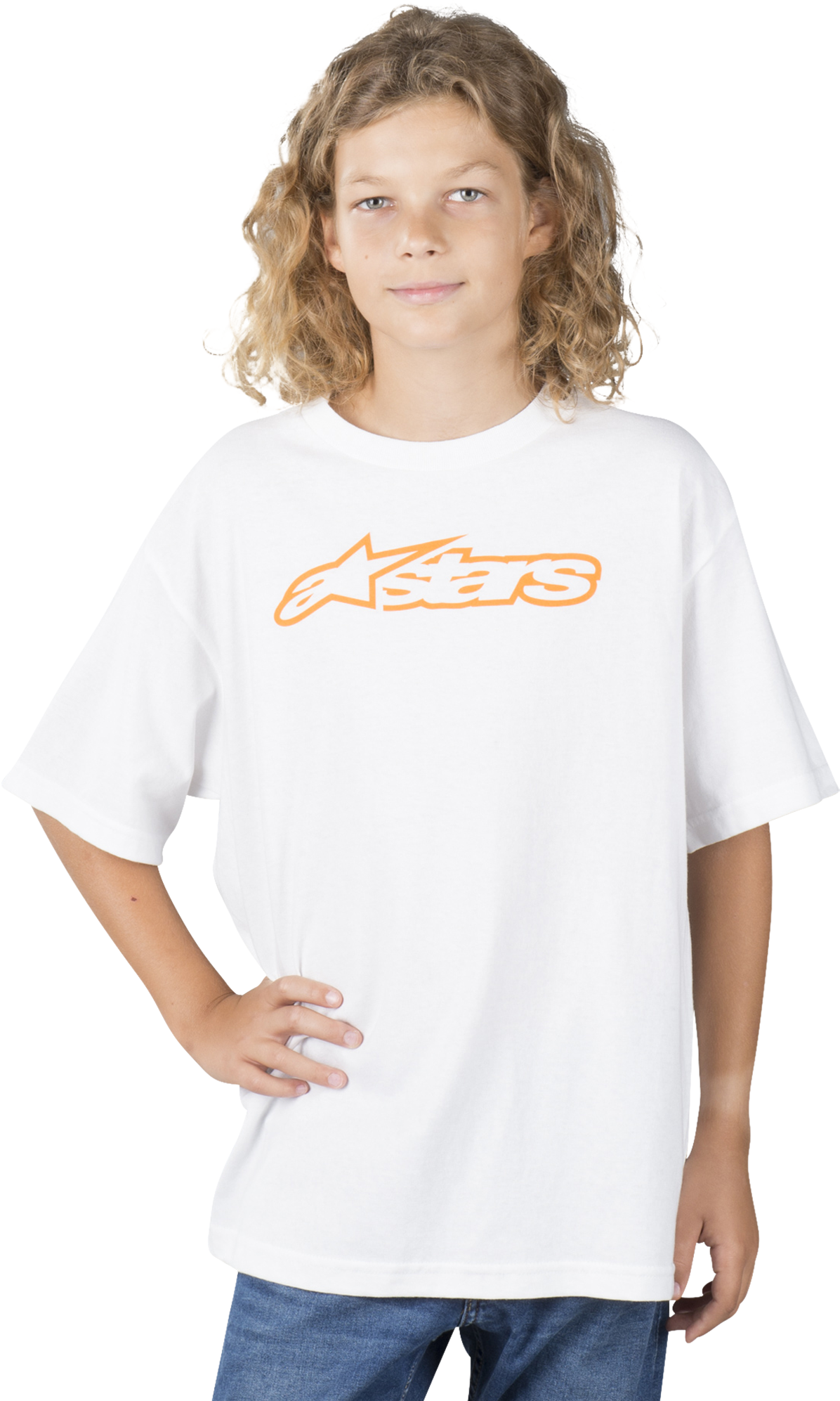 Alpinestars Camiseta  Blaze Niño Blanco-Naranja Alpinestars Camiseta  Blaze Niño Blanco-Naranja