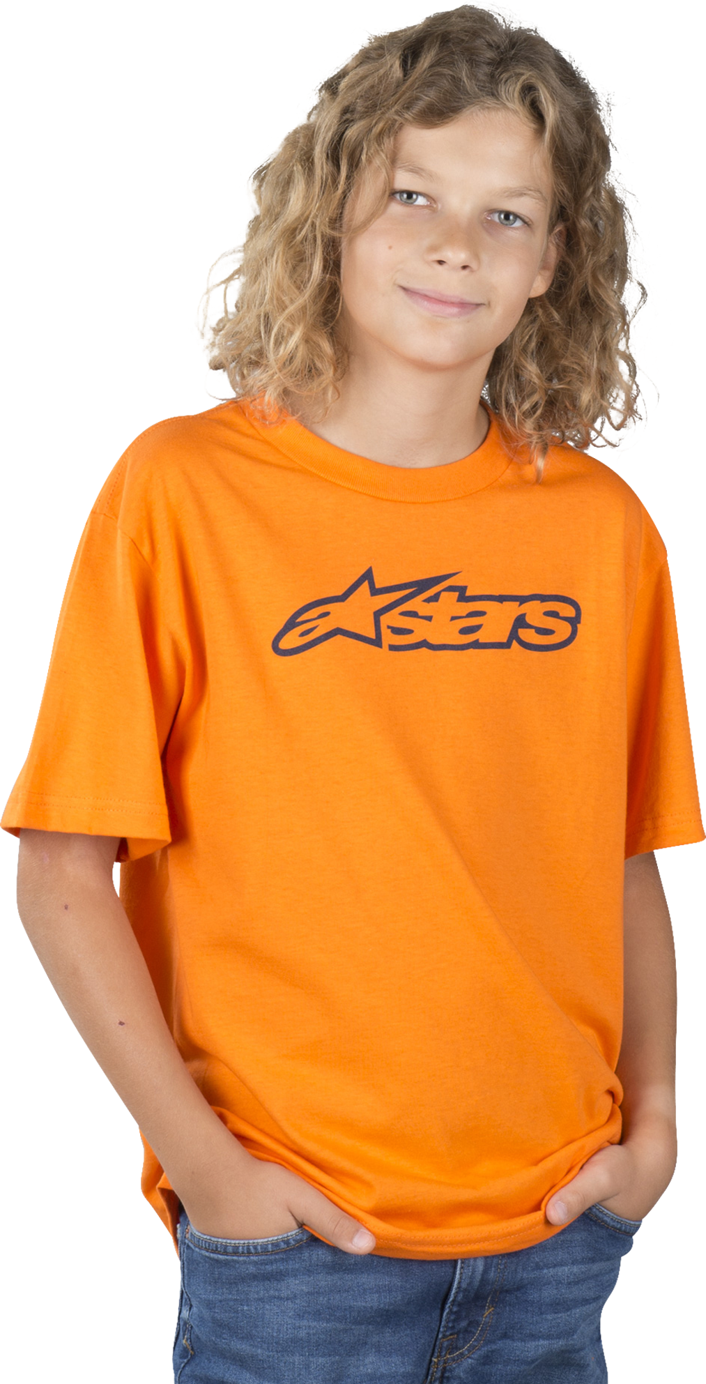 Alpinestars Camiseta  Blaze Niño Naranja-Azul Marino Alpinestars Camiseta  Blaze Niño Naranja-Azul Marino