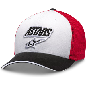 Alpinestars Gorra  Race Angle Mesh Blanco-Negro-Rojo