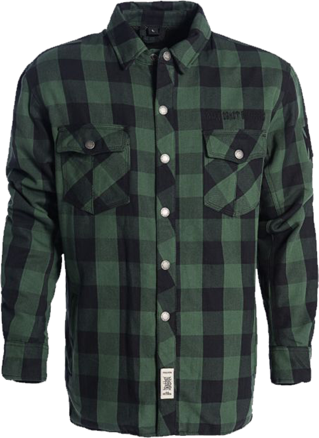 West Coast Choppers Camisa de Franela y Aramida  Verde-Negro