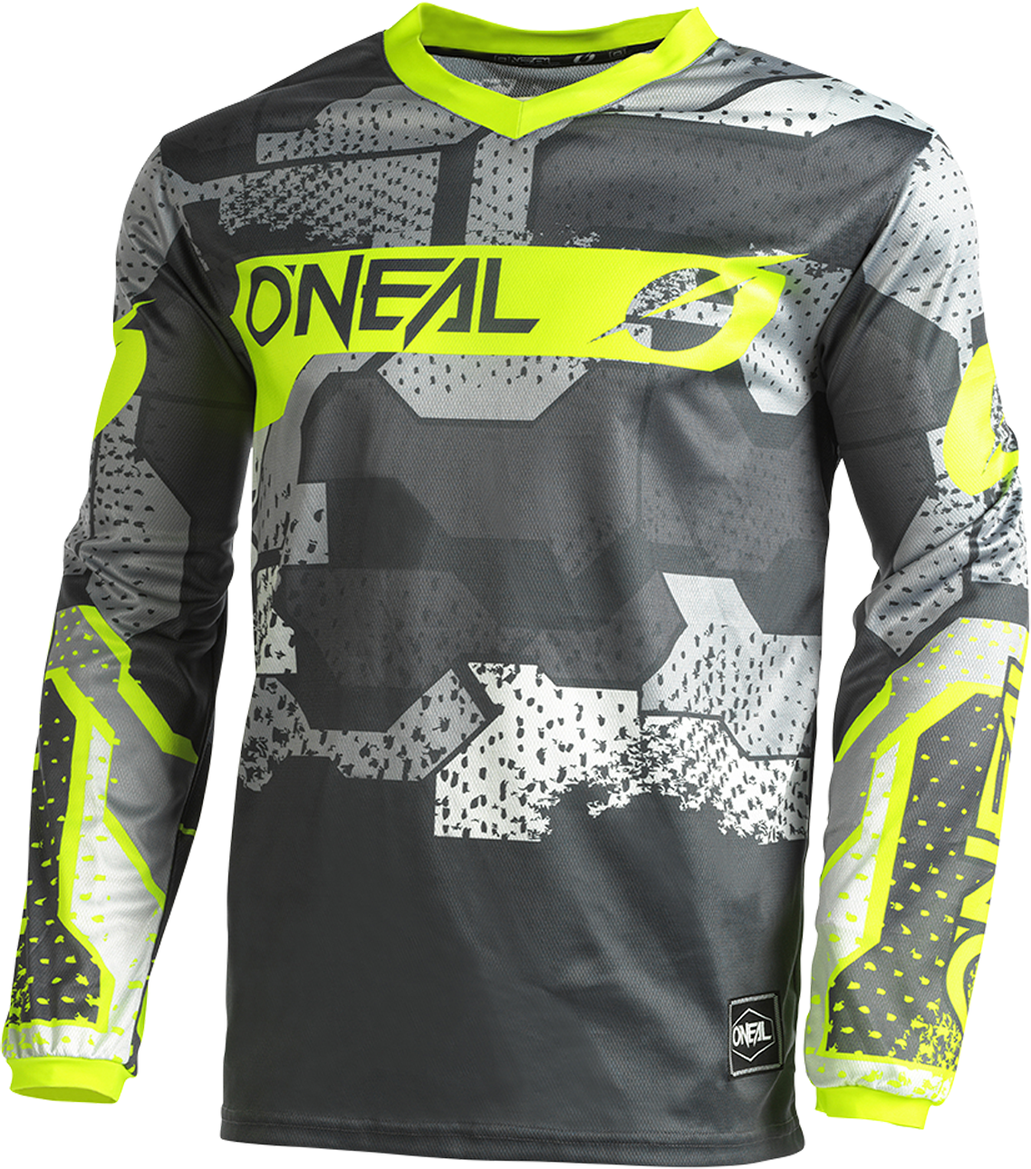 O'Neal Camiseta de Cross  Element Camo Gris-Amarillo