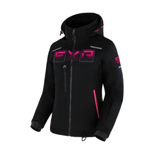 FXR Chaqueta de Nieve Mujer  Maverick Negro-Fucsia Descolorido