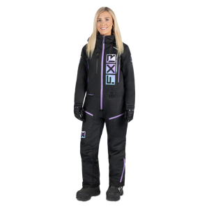 FXR Mono con Aislamiento Mujer  Recruit F.A.S.T. Negro-Cielo-Lila-Blanco Descolorido