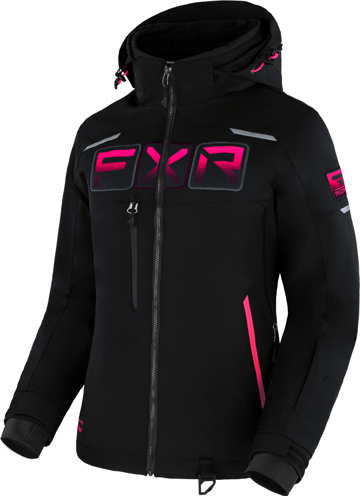 FXR Chaqueta de Nieve Mujer  Maverick Negro-Fucsia Descolorido