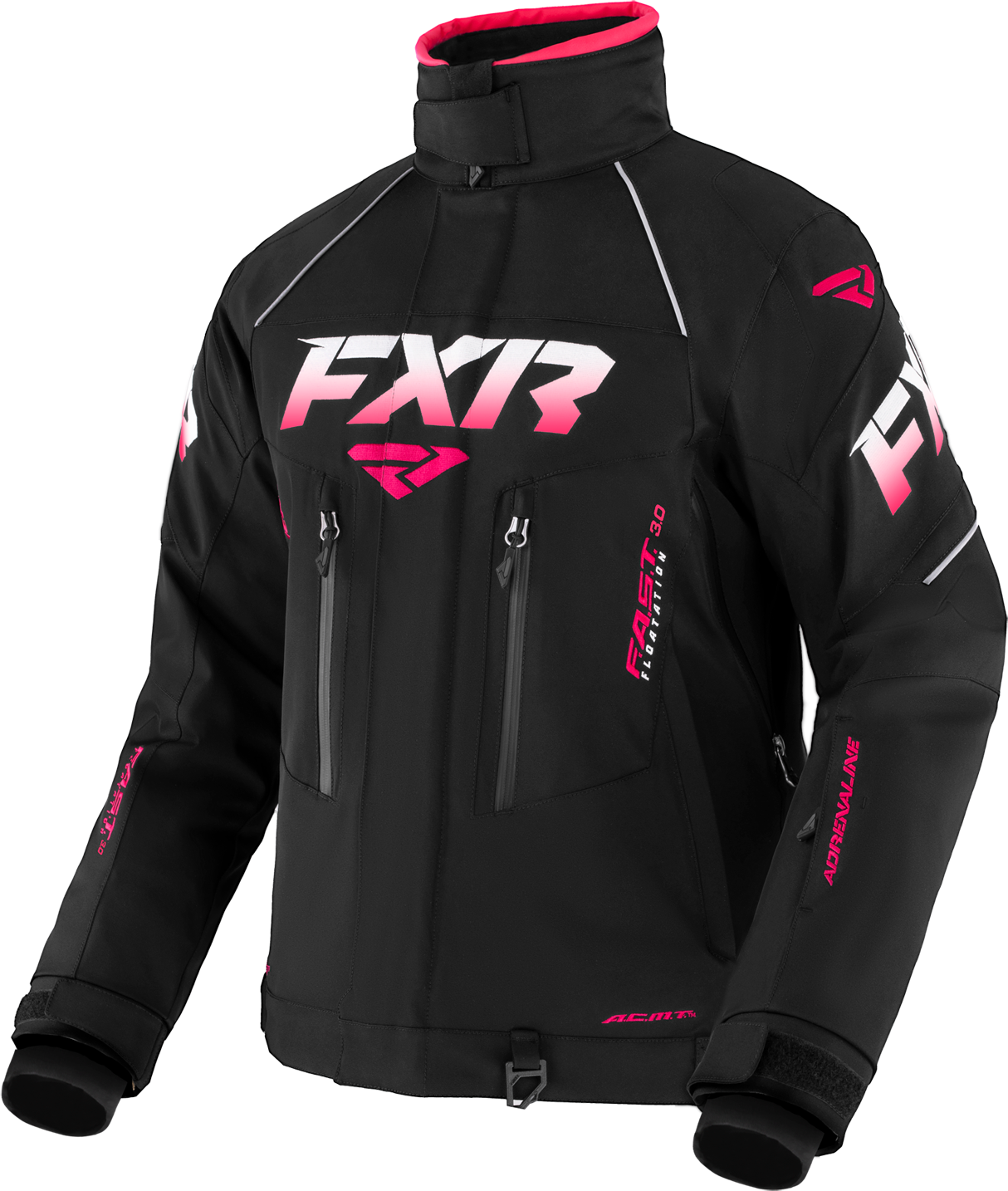 FXR Chaqueta de Nieve Mujer  Adrenaline Negro-Fucsia Descolorido