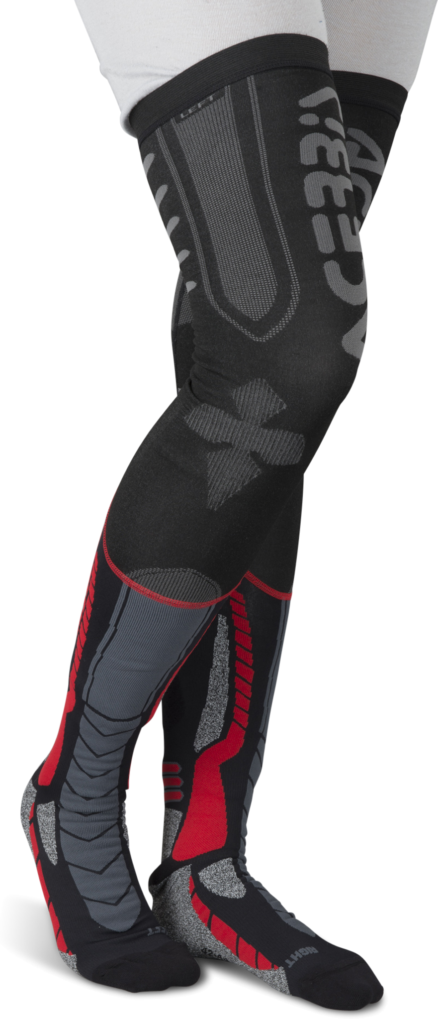 Acerbis Calcetines  X-Leg Pro Negro-Rojo