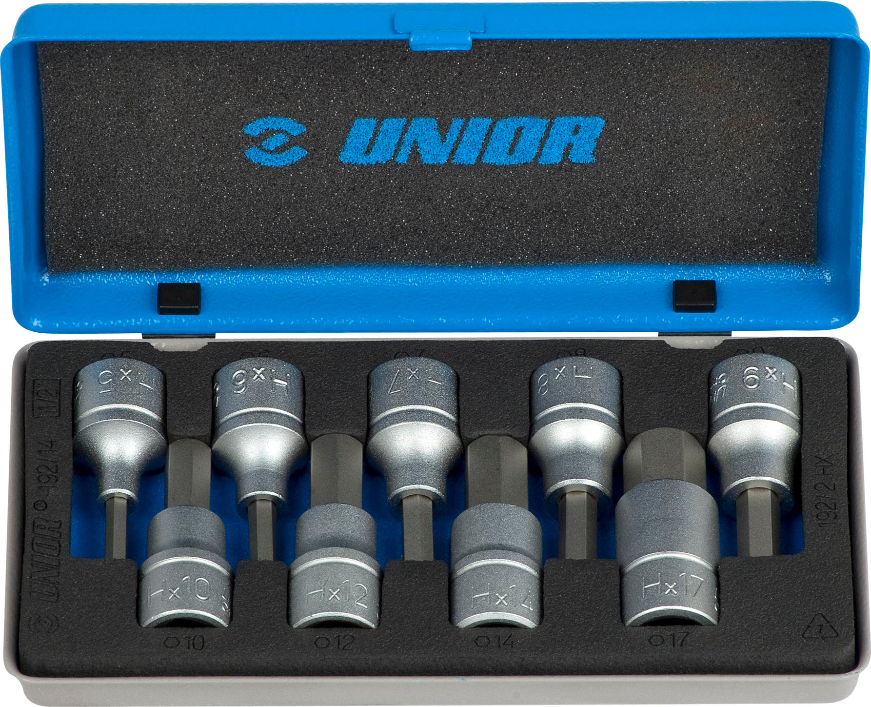 Unior Juego de llaves de vaso con punta de destornillador varias  + estuche 9 piezas Unior Juego de llaves de vaso con punta de destornillador varias  + estuche 9 piezas