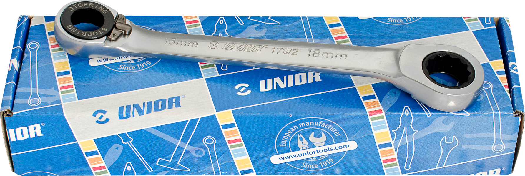 Unior Set llaves de boca  con función de bloqueo 6-piezas Unior Set llaves de boca  con función de bloqueo 6-piezas