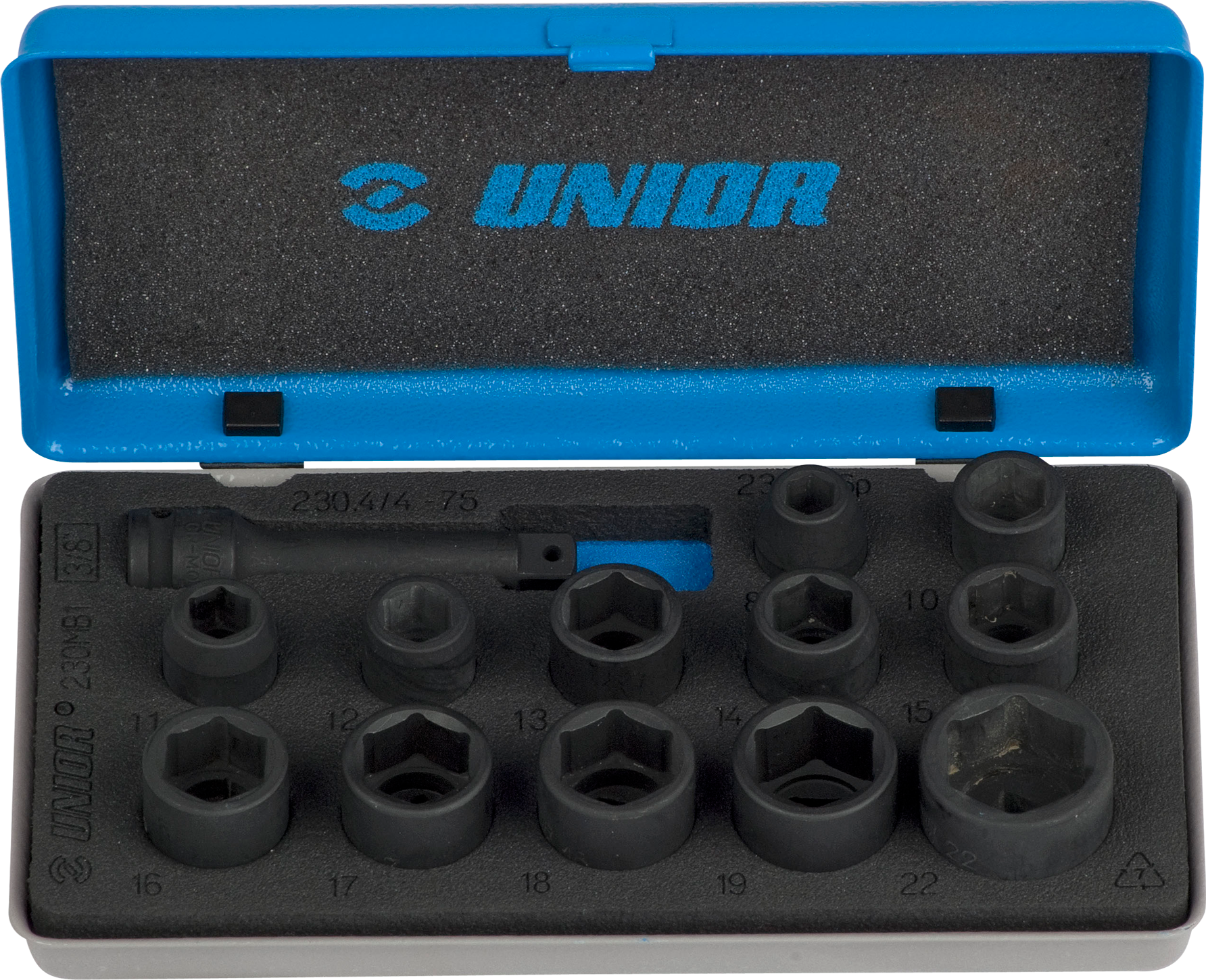 Unior Llaves de vaso de impacto  con estuche 16-piezas Unior Llaves de vaso de impacto  con estuche 16-piezas