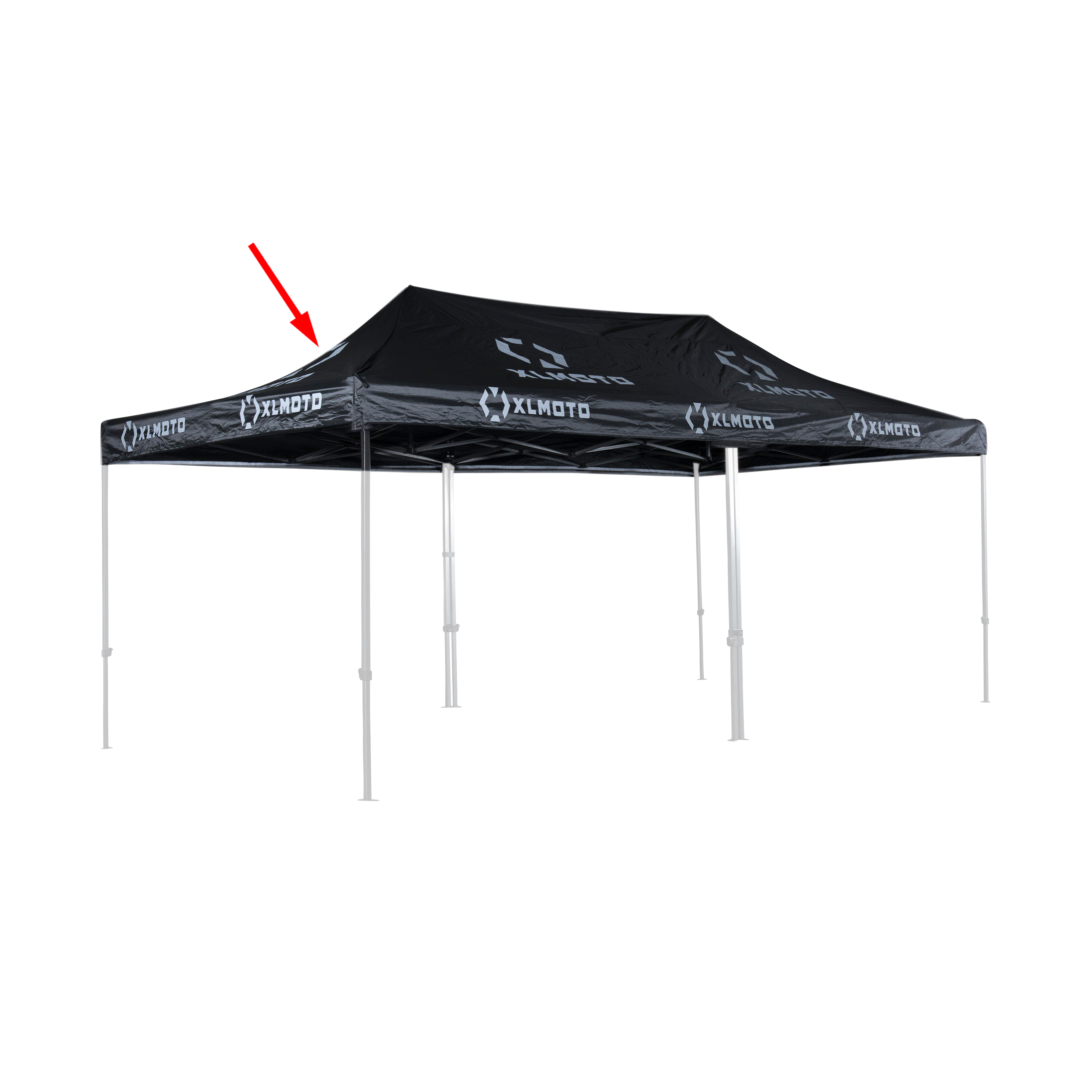 XLMOTO Techo para Carpa  6x3m Negro (SÓLO TECHO)