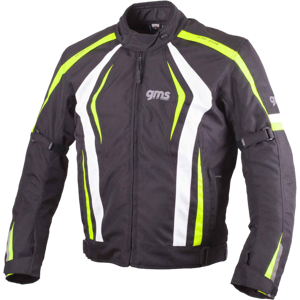 GMS Chaqueta de Moto  Sport Blouson Pace Negro-Blanco-Amarillo