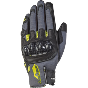 Ixon Guantes de Moto  RS Rise Air Gris-Negro-Amarillo Brillante