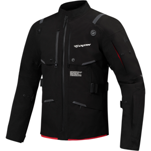 Ixon Chaqueta de Moto  M-SKEID Negro-Rojo Brillante