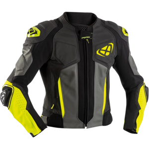 Ixon Chaqueta de Moto  Vendetta Evo Negro-Antracita-Amarillo