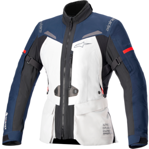 Alpinestars Chaqueta Mujer  St-7 2L Gore-Tex Gris Hielo-Azul Oscuro-Negro