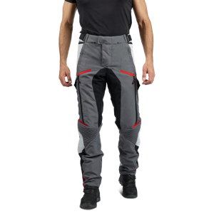 Ixon Pantalones de Moto  Midgard PT Gris-Negro-Rojo