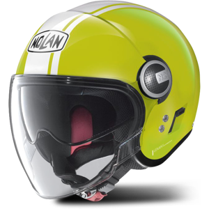 Nolan Casco Jet  N21 Visor 06 Dolce Amarillo-Blanco