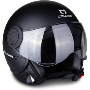 Course Casco Jet  Free Negro Mate