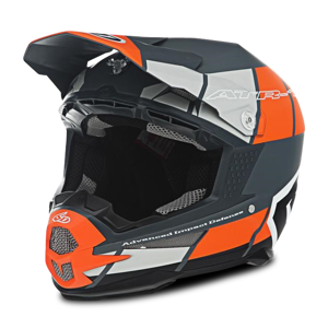 6D Casco de Cross  ATR-1 Shear Negro-Gris-Naranja