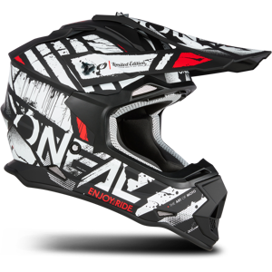 O'Neal Casco de Cross  2SRS GLITCH V.23 Negro-Blanco