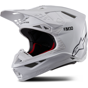 Alpinestars Casco de Cross  Supertech S-M10 Solid Blanco