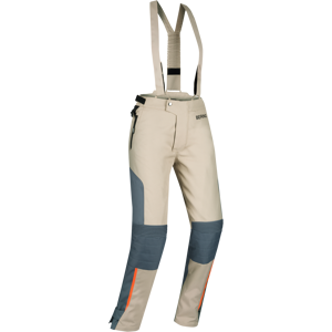 Bering Pantalones de Moto Mujer  Siberia Beige-Gris-Naranja