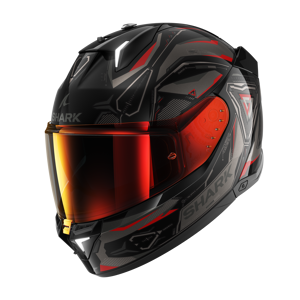 Shark Casco Integral  Skwal i3 Linik Negro-Antracita-Rojo