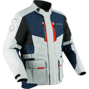 Bering Chaqueta de Moto  Siberia Gris-Azul-Rojo