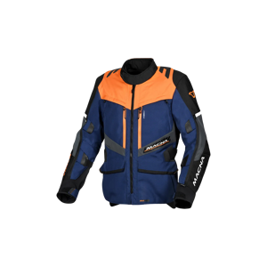 Macna Chaqueta de Moto  Domane Azul Oscuro-Naranja Negro