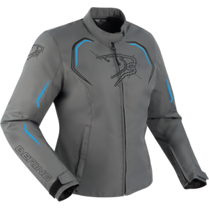 Bering Chaqueta de Moto Mujer  Dundy Gris-Azul