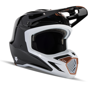 FOX Casco de Cross  V3 RS Optical Negro-Blanco