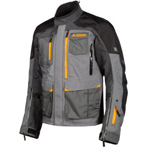 KLIM Chaqueta de Moto  Carlsbad Gris-Naranja