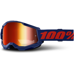 100% Gafas de Cross  Strata 2 Azul Marino-Rojo